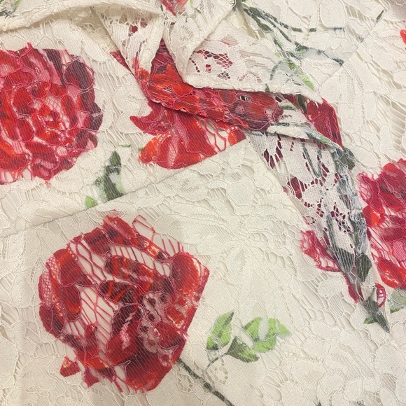 BCBG high low lace dress size medium with off shoulder detail - Picture 7 of 8